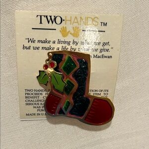 Colorful Christmas Stocking Pin